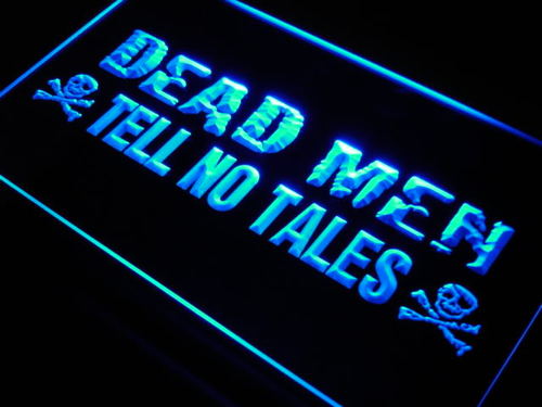 Dead Men Tell No Tales Pirate Neon Light Sign